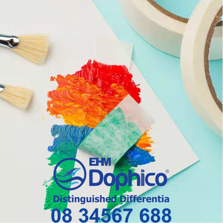 Băng dính giấy Dolphin  dùng dán viết ghi chú, kẻ chỉ sơn tường, cố định tranh vẽ, chặn màu nước