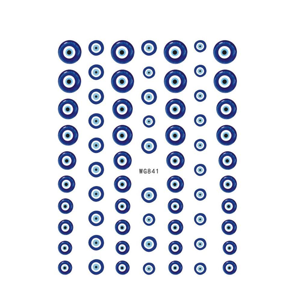 1 Tờ Đề Can Mắt Quỷ 3D Tự Dính Trang Trí Móng Tay DIY