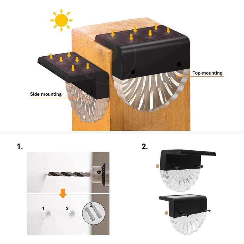 Đèn LED Năng Lượng Mặt Trời Chống Thấm Nước Trang Trí Lối Đi Sân Vườn Tiện Dụng