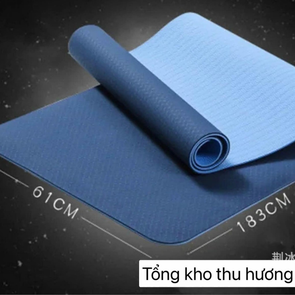 Thảm Tập Yoga Tpe Cao Cấp 2 Lớp 6mm-8mm Free ship