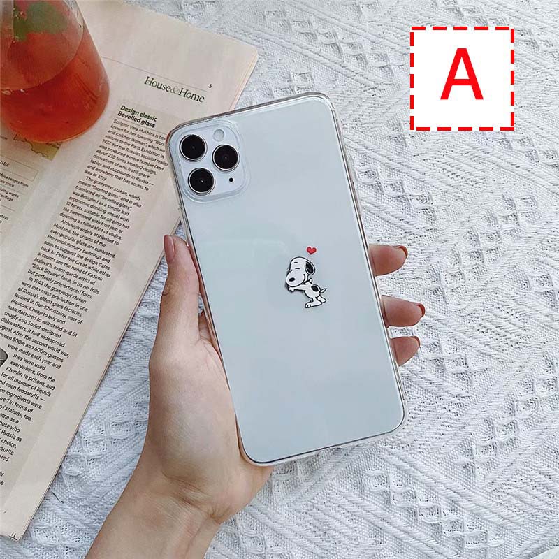 Ốp điện thoại mềm chống sốc trang trí hình Snoopy cho iPhone 13 Pro Max 7 8 Plus X XR XSMAX X 7plus 11/12 Pro Max