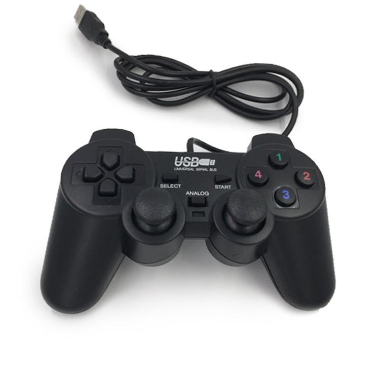 Bbbbbbbbb Tay cầm chơi game PS2/3/4 có dây kết nối USB cho PC / Laptop bbbbbbbbbbbb aaaaaaaa
