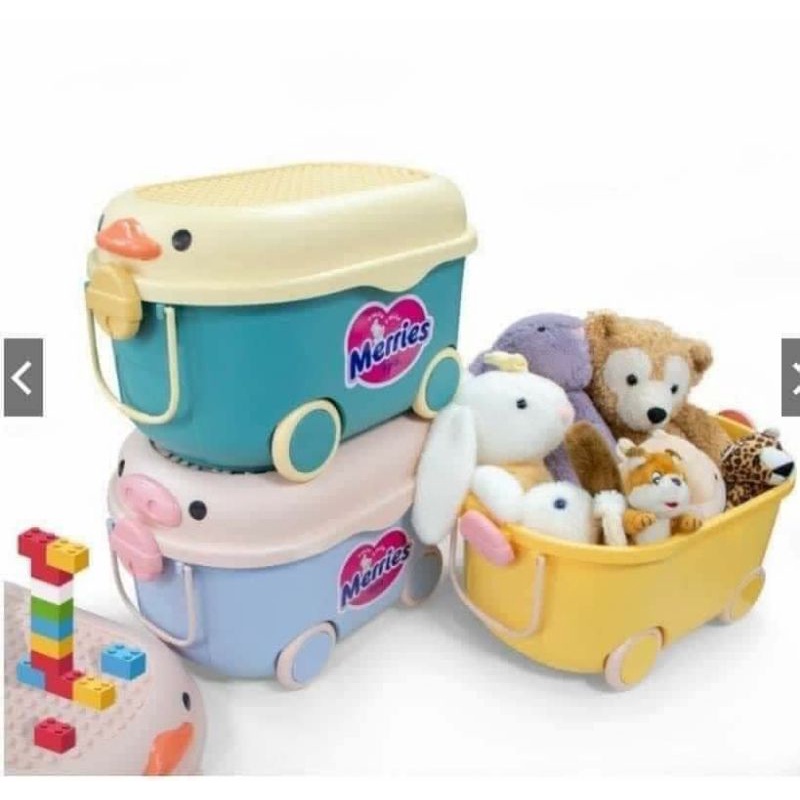 Hộp đựng đồ chơi đa năng có bánh xe Merries