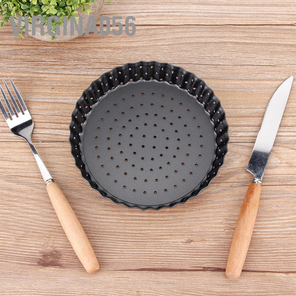 Virgina056 Household Thicken Non-Stick Carbon Steel Pizza Mold Baking Pan Tray Kitchen Tools