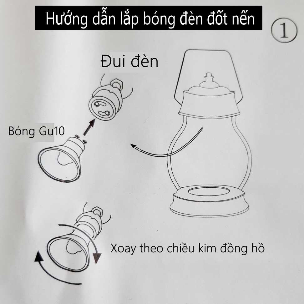 Bóng đèn halogen GU10 - Bóng đèn đốt nến - Phụ kiện nến Yankee, Bath and body works - Phụ kiện thơm phòng