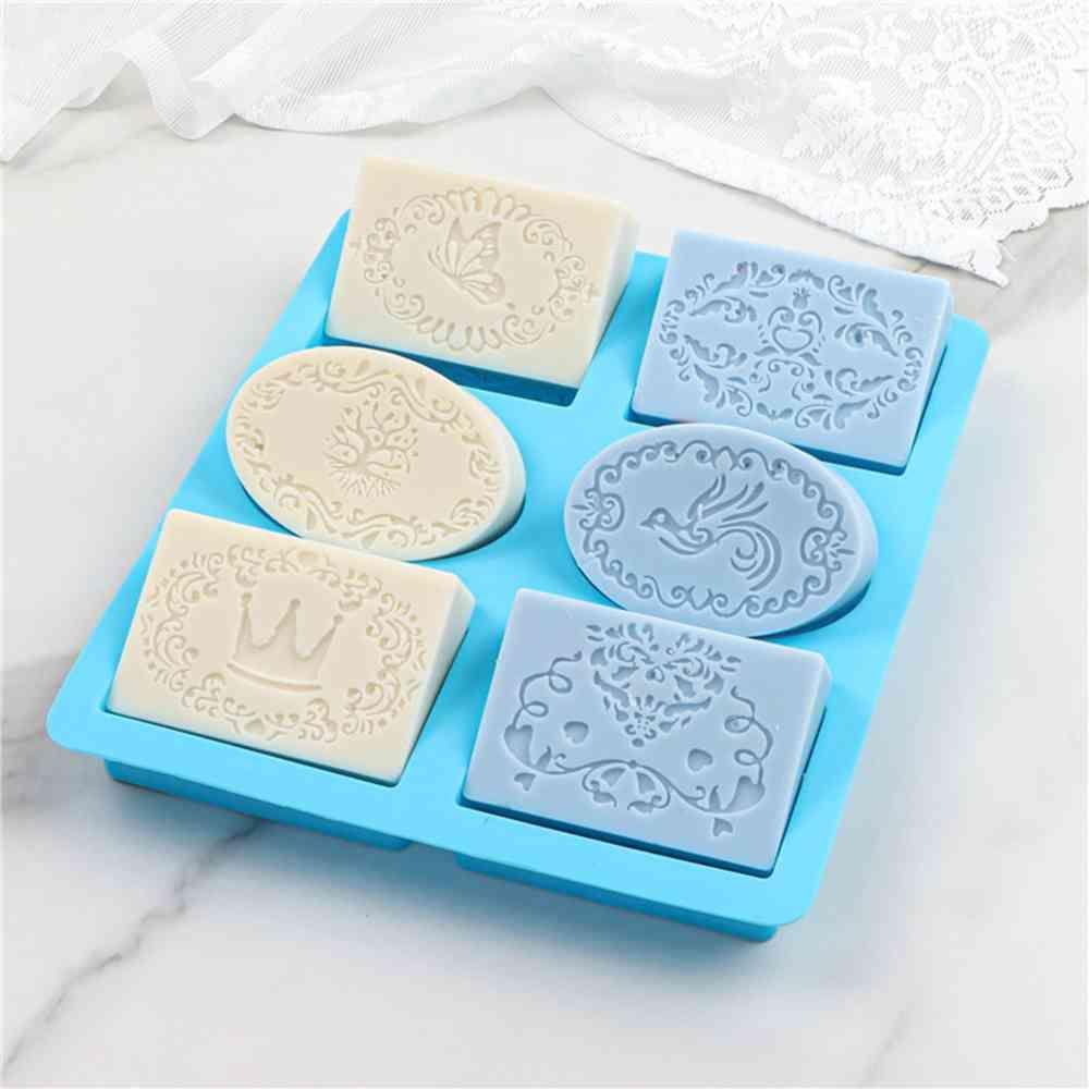Khuôn Silicone Làm Xà Phòng 6 Ngăn Đa Năng Tiện Dụng