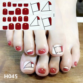 Tấm 22 miếng dán móng chân DIY nghệ thuật