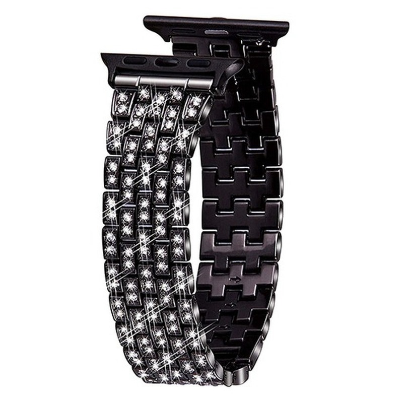 Dây đeo thép không gỉ đính đá thích hợp cho Iwatch Se 6 5 4 3 2 1 38mm 40mm 42mm 44mm