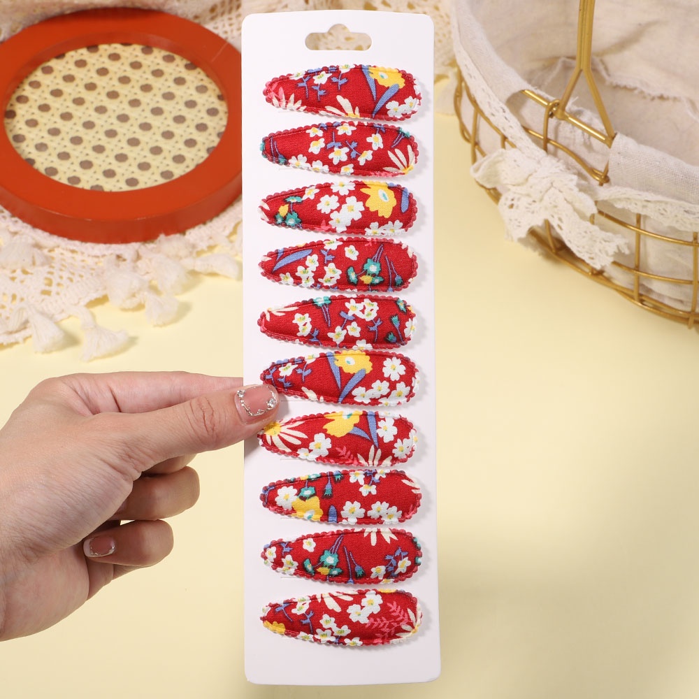 RainBow Bows Set 10 Kẹp Tóc Hoa / Giọt Nước Đáng Yêu Cho Bé Gái