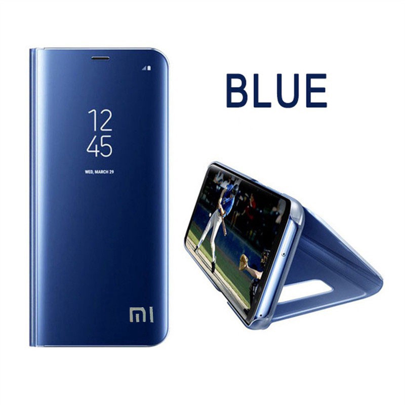 Xiaomi Redmi Note 9S 9 8 Pro Note 7 S2 4 4a 5 5  6 6a 7 7a 8 8a Xiaomi Mi 10 Pro Luxury Flip Leather Smart Clear View Mirror Case Cover