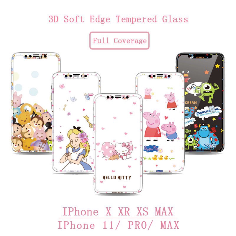 Kính Cường Lực Mềm Hình Hello Kitty Cho Iphone 11 Pro X Xr Xs Max