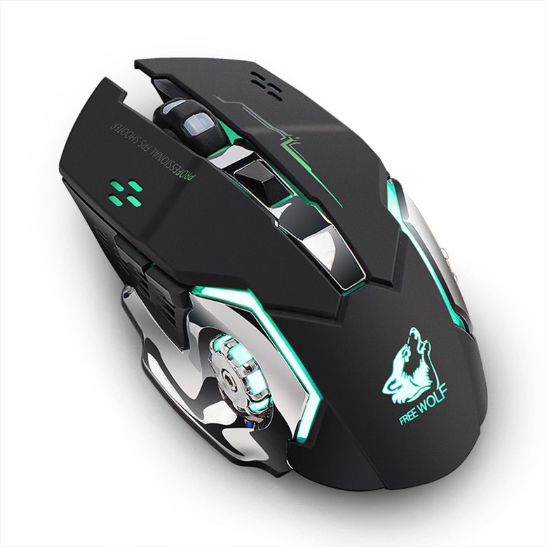 PK X8 Super Quiet Wireless Gaming Mouse 2400DPI Rechargeable Gamer Computer Mouse