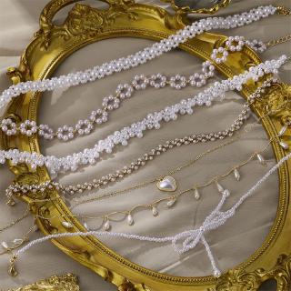 Dây chuyền đính ngọc trai giả thanh lịch cho nữ