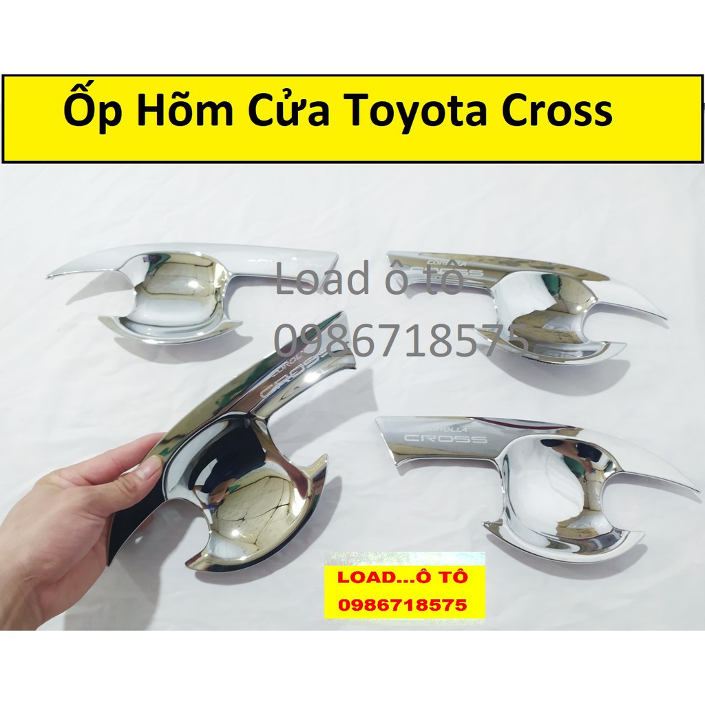 Bộ Ốp Tay Nắm Và Hõm Cửa Xe Toyota Cross 2024-2020 Lỗ Từ To Mạ Crom Sáng Bóng Cao Cấp Nhất Thị Trường