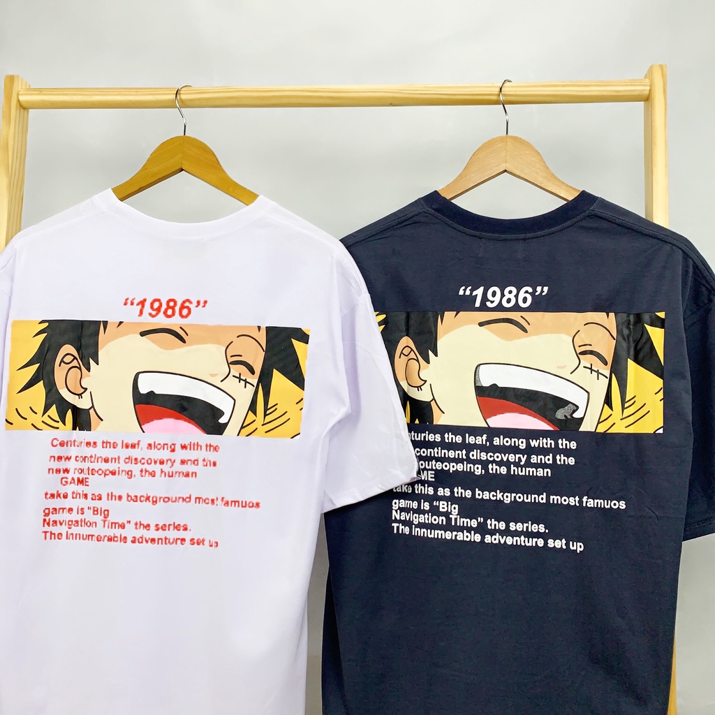 Áo Thun Tay Lỡ Form Rộng Unisex In Hình LUFFY (45-80kg), HaiHaiShop- TLLC30.