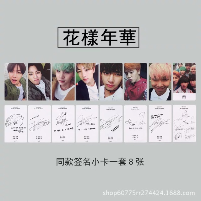 Set card Wings Tour BTS (có chữ ký)