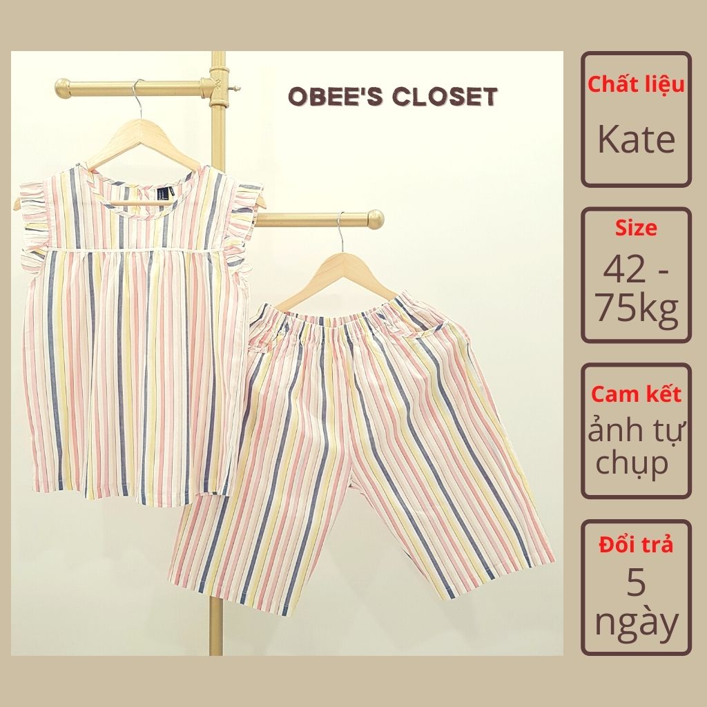 Đồ bộ nữ Obee's Closet Đồ bộ lửng kate cotton Hàn Quốc