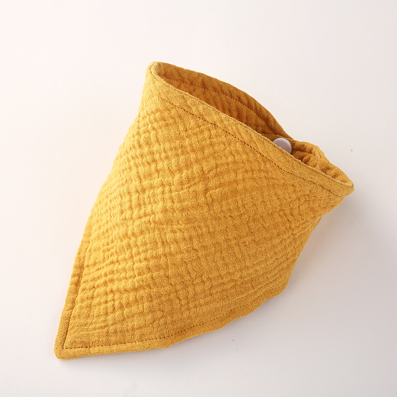 Yếm Ăn cotton Hai Lớp Hình Tam Giác Phong Cách Âu Mỹ Cho Bé