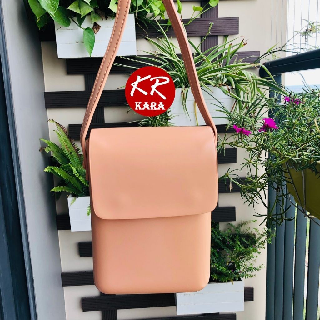 (Cao cấp) Túi đeo chéo đựng điện thoại KR430- Size 19*13*5cm, Da PU bóng cao cấp, 4 màu lựa chọn- KARA 430