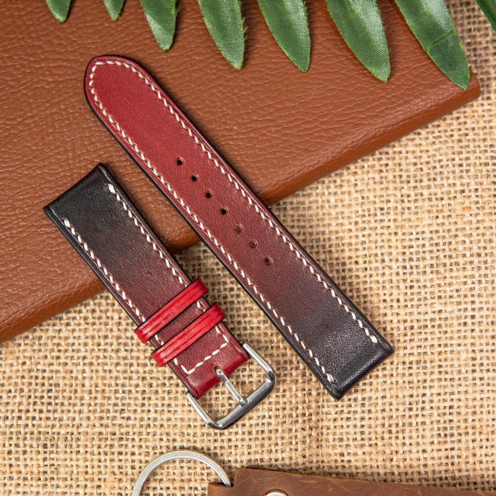 Dây da đồng hồ Vnstrap dây đồng hồ 18mm 20mm 22mm handmade da chuyển sắc gia xịn cao cấp đẹp giá rẻ nhập khẩu 3 màu R36