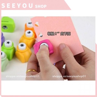 Punch bấm giấy, dập giấy nhiều hình cute tạo hình 0.8-1cm Không Trợ Lực