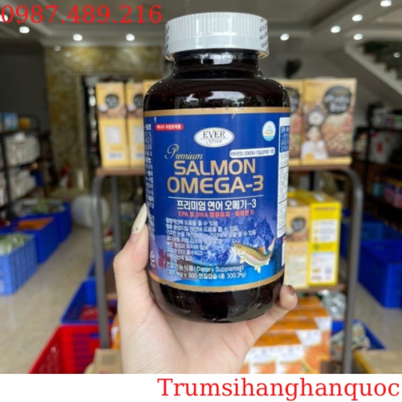 Dầu cá 3 mega bổ sung DHA, Hộp 300 Viên
