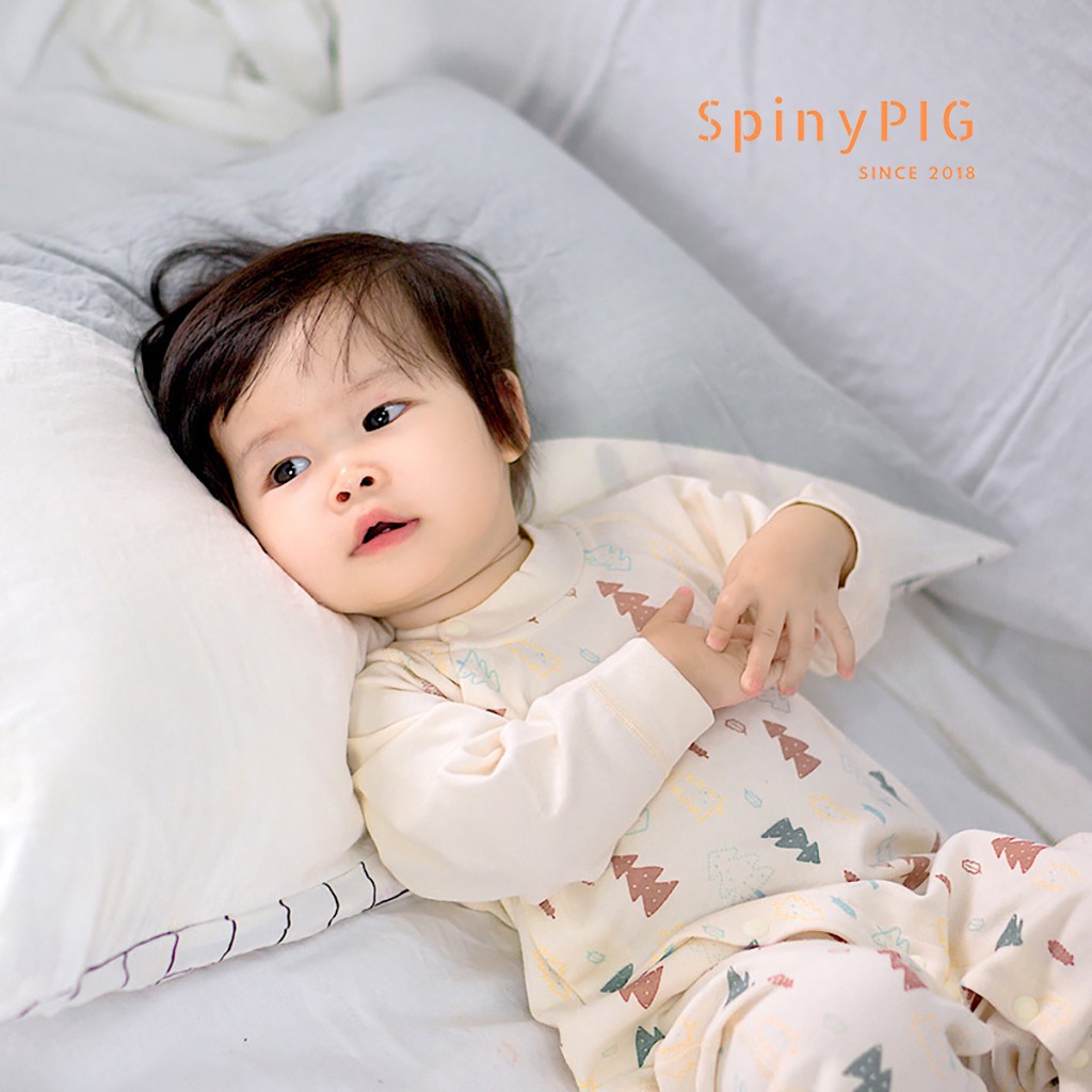 Bộ body cho bé sơ sinh 0-2 tuổi dài tay cotton tự nhiên không chất tẩy nhuộm cho bé gái bé trai mùa thu đông