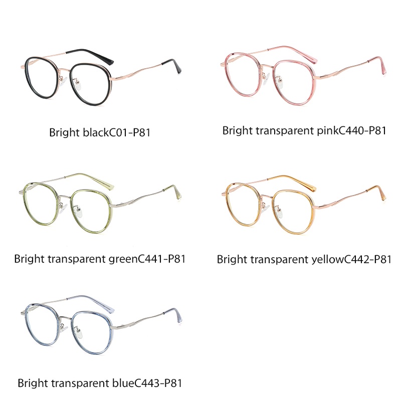 Mắt kính ZELIN ZC808 gọng tròn kim loại chống ánh sáng xanh phong cách retro