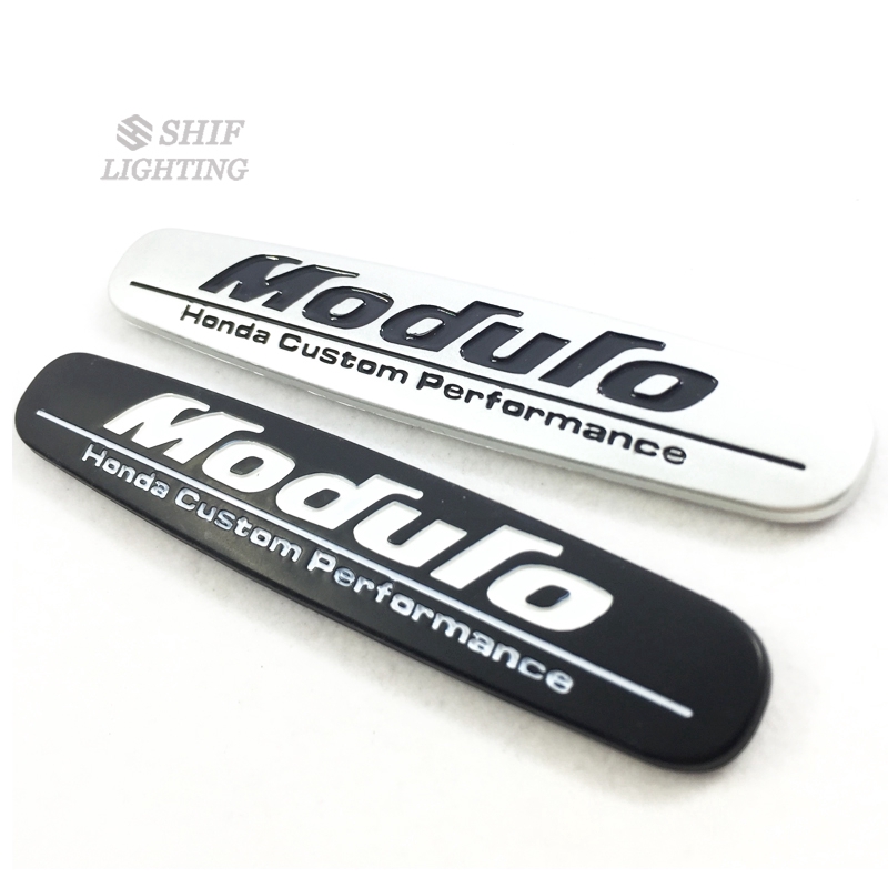 1 x ABS MODULO Logo Car Auto Body Fender Decorative Emblem Badge Decal Sticker For Honda MODULO Honda Custom Performance