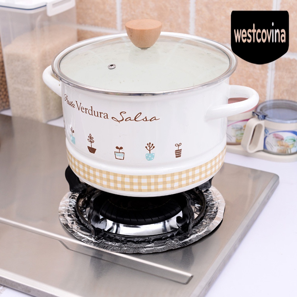 [Hot]☀ Set 10 Tấm Lót Nồi Nấu Ăn Bằng Lá Nhôm Chịu Nhiệt Chống Dầu Mỡ