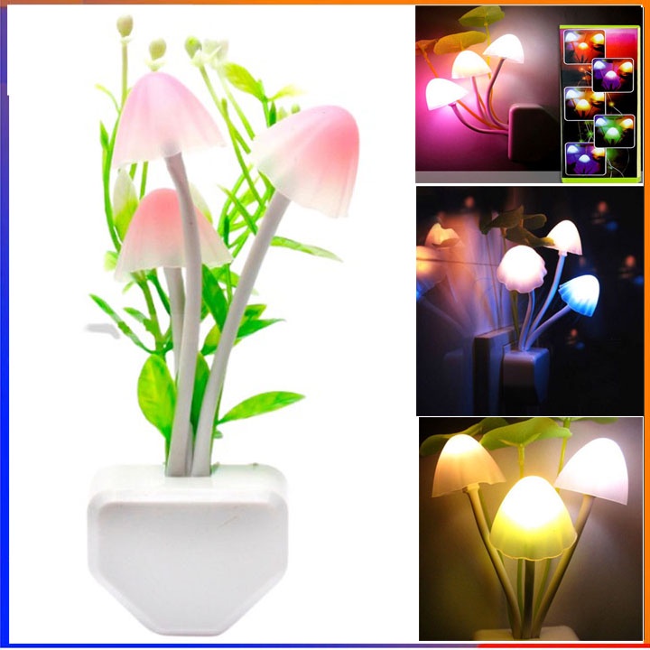 Đèn ngủ led  hình cây nấm cám biến ánh sáng avatar