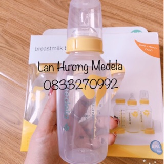(Đủ bill) Chính hãng Bình trữ sữa Medela logo màu 250ml