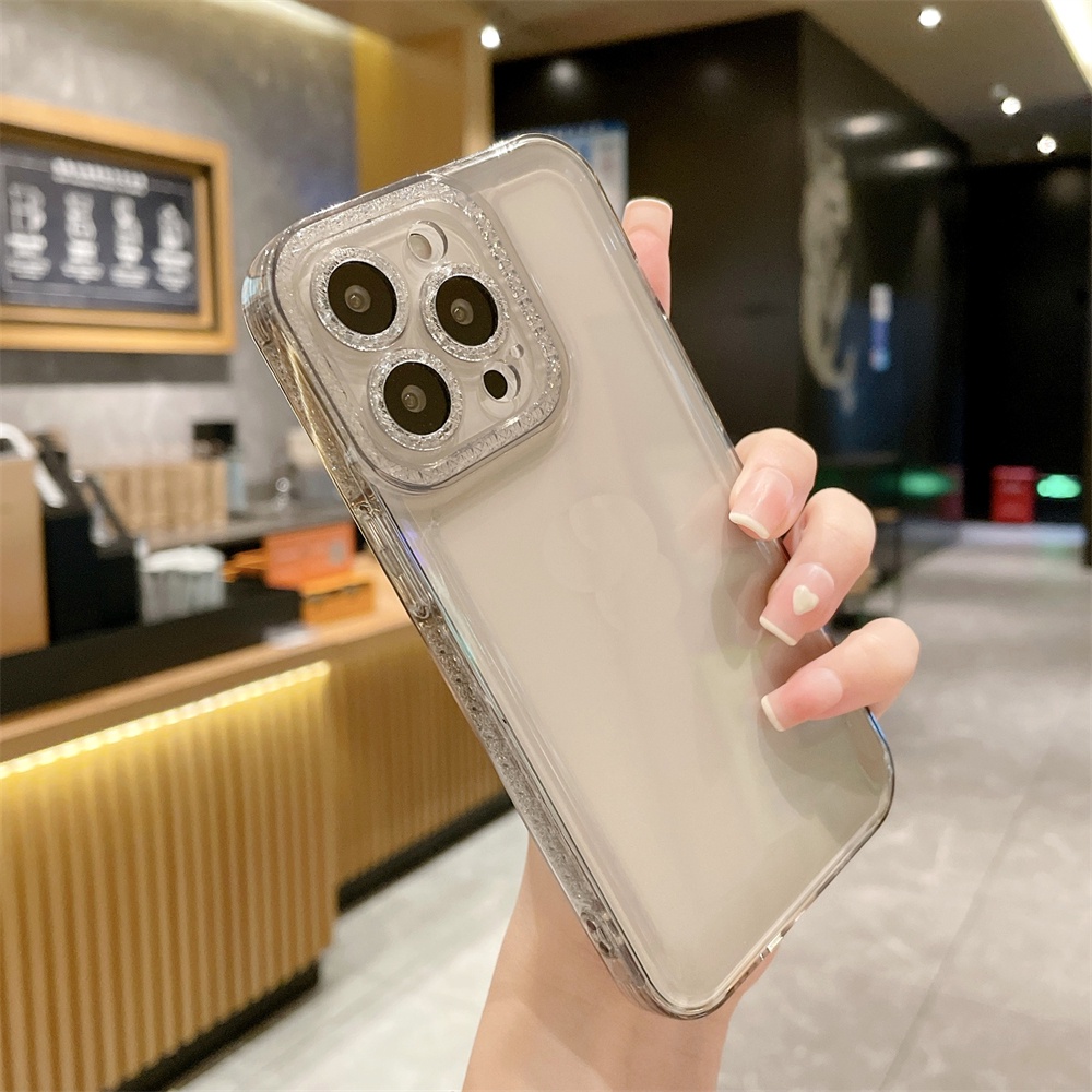 Ốp Điện Thoại TPU Mềm Trong Suốt Viền Vuông Chống Sốc Cho iPhone 13 12 11 Pro Max XS Max XR X