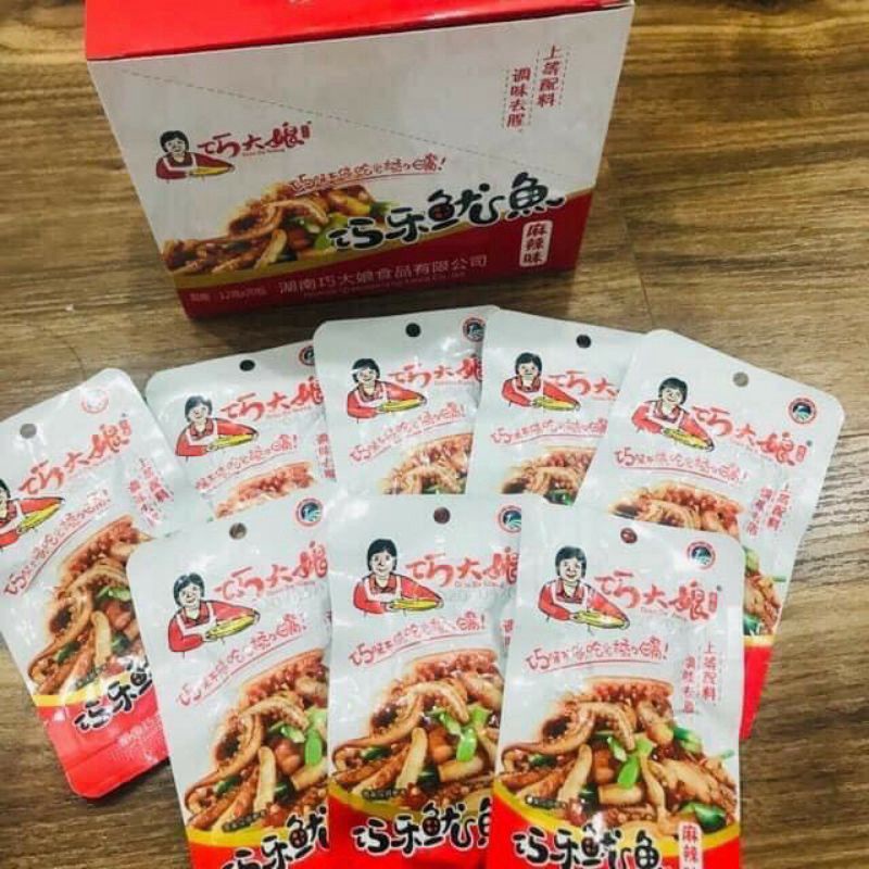 Râu mực cay Tứ Xuyên bà Dì Hồ Nam gói 12g