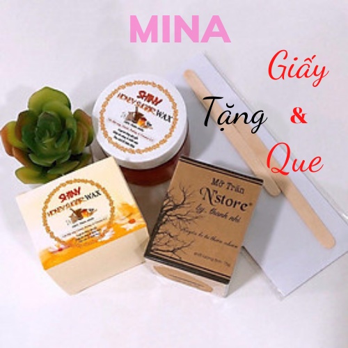 Combo triệt lông wax lông SHINY + mỡ trăn N'STORE ,tẩy lông tặng kèm dụng cụ wax