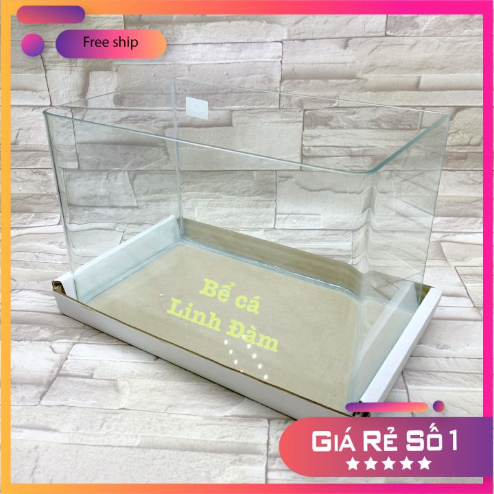 Bể Cá Chữ Nhật 30cm Kính Đúc Bo Góc Đẹp - Bể Cá Mini Dài 30cm