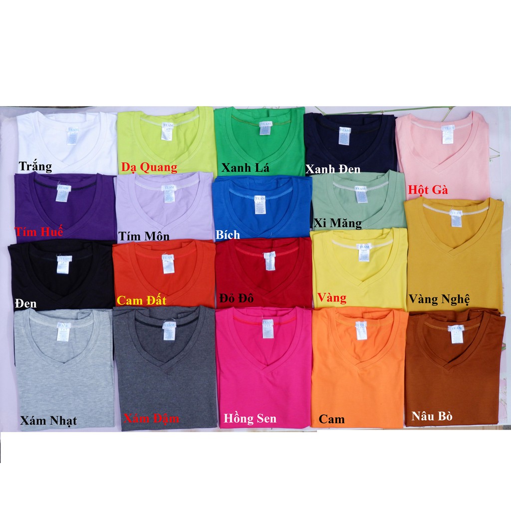 Áo thun cổ tim body free size thun trơn, phông trơn Shoptido | BigBuy360 - bigbuy360.vn