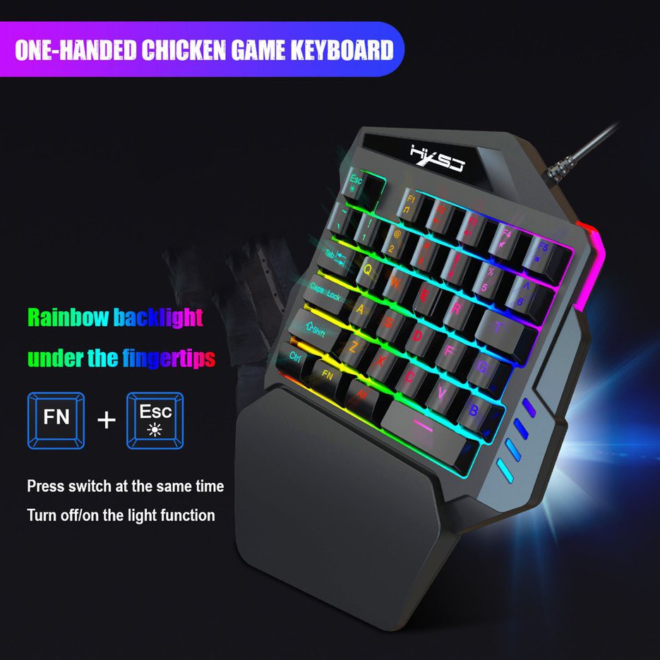 Bộ bàn phím chuột V100 + H300/A907/A876/A869RGB ,Bàn Phím Chơi Game HXSJ V100 Chuyên Nghiệp E-Sport