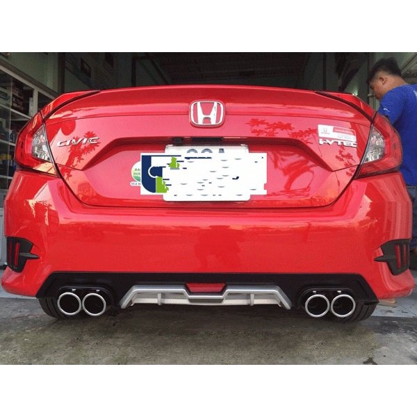 Lippo, Lip Chia Pô,Ốp Cản Sau Cho xe Civic Hàng Cao Cấp Loại 1