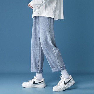 Quần Jean Baggy Nam Ống Suông Rộng - Nam Nữ Unisex - Ulzzang Hàn Quốc - Quần bò nam - Màu Xanh - TR01