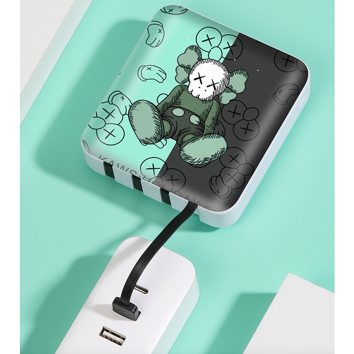 Sạc dự phòng họa tiết Gấu Brick Bear 20000mAh Sạc nhanh 2.1A Hỗ Trợ Sạc 4 Thiết Bị Cùng Lúc