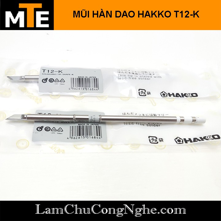 Mũi hàn dao,TIP hàn Hakko FX-950/FX-951 T12-K 75W dùng cho trạm hàn T12