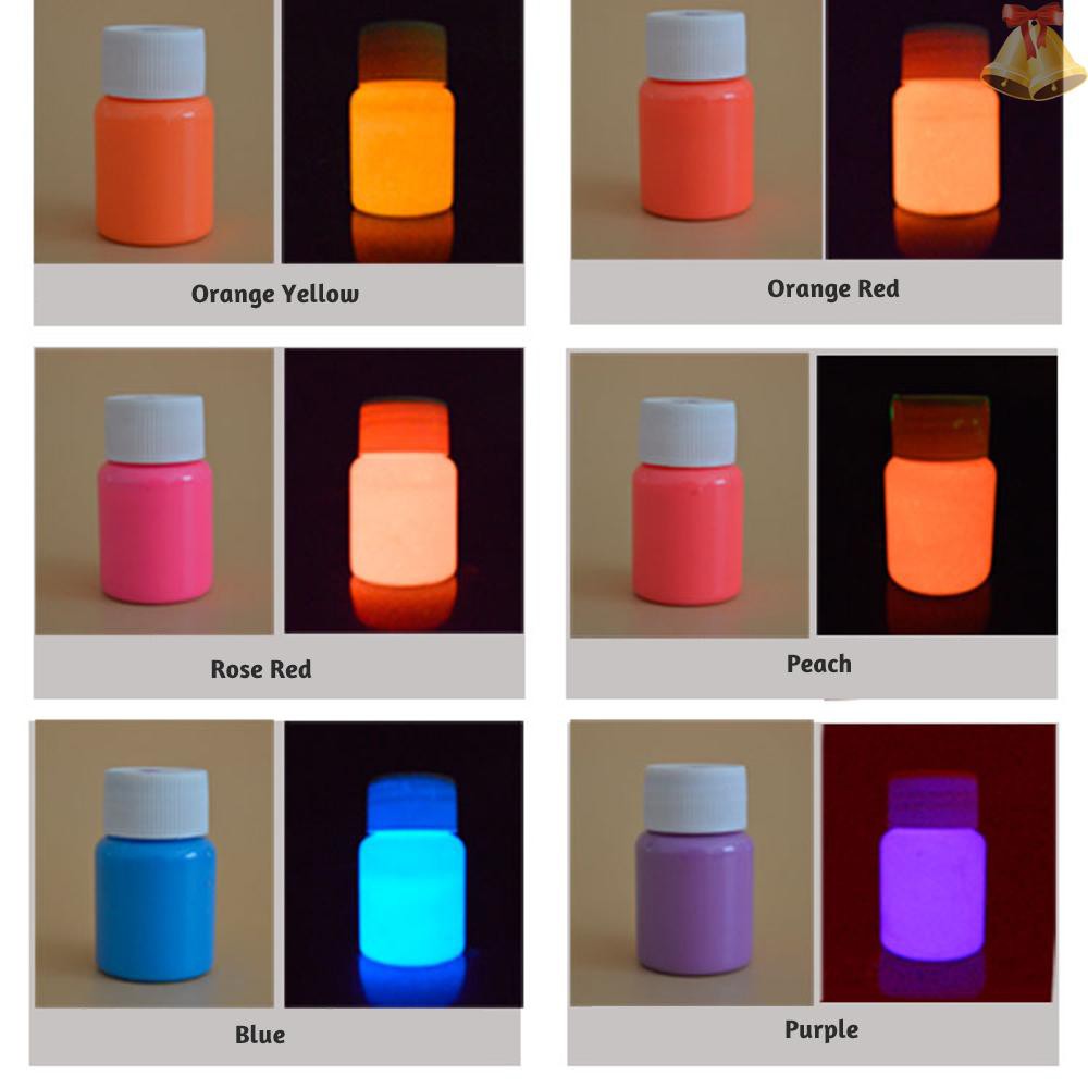 ONE 20g Glow in the Dark Fluorescent Colorful Acrylic Luminous Paint Bright Pigment DIY Crafts Painting Tool