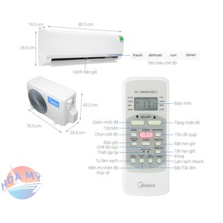 Máy lạnh/điều hòa Midea MSAF-10CRN8 1 HP