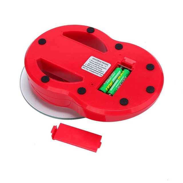 Cân điện tử b16, 7kg1g mặt kính có đồng hồ xem giờ