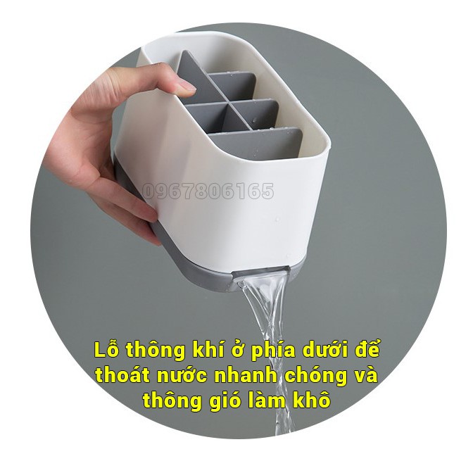 Giá để bàn chải đánh răng để bàn đa năng, có thể tháo rời