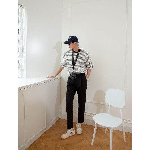 [PAPER STUDIO] Áo thun nam sọc ngang tay ngắn basic | BigBuy360 - bigbuy360.vn