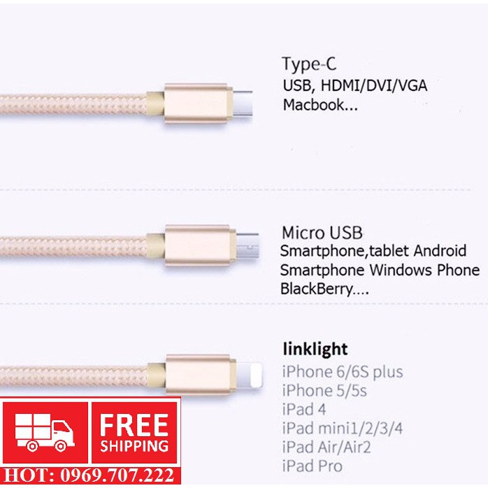 ✅[TẶNG 2 QUÀ]Cáp sạc đa năng siêu tốc dùng trên ôtô+Tặng 1 củ sạc +1 bộ gương cầu lồi