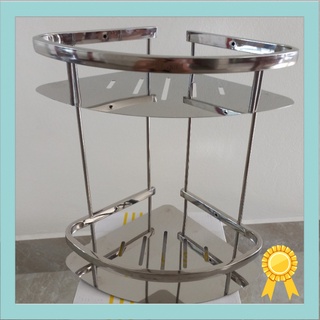 Kệ góc phòng tắm 2 tầng inox 304
