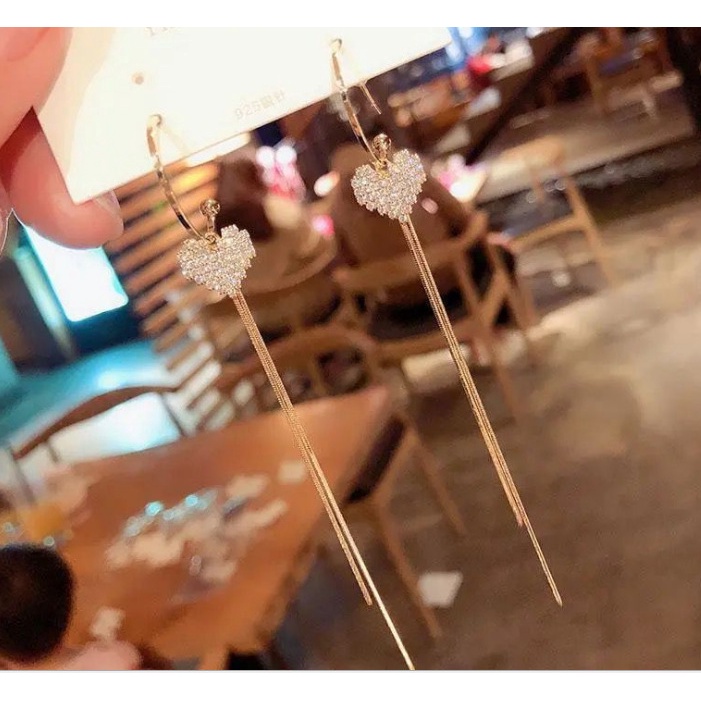 Khuyên Tai Bạc 925 Đính Hạt Ngọc Trai Thời Trang